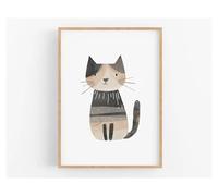 RONGCH Tableau Déco Nature 1 Pièces Moderne Pop Minimaliste Mignon Animal Toile Peinture Pépinière Mur Art Belle Affiche Imprime Chambre Décor À La Maison(B,20x30)