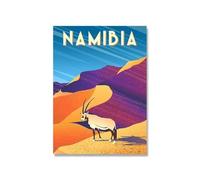 RONGCH Tableau Déco Nature Affiche De Voyage Vintage des Villes D'Afrique du Maroc De La Namibie Art Mural Arabe Peinture sur Toile Paysage Nordique Décoration Murale(F,50x70cm)