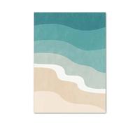 RONGCH Tableau Déco Nature Affiches Murales Minimalistes sur Toile Représentant Une Baleine, Mouette, Un Soleil, Lune, Plage, des Vagues, pour Décoration De Salon Ou Maison(F,40x60cm)