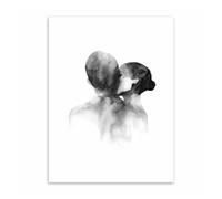 RONGCH Tableau Déco Nature Aquarelle Baiser Dessin Photo Décor À La Maison Nordique Toile Peinture Art Mural(Une,30x40cm)