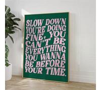 RONGCH Tableau Déco Nature Impression De Paroles De Chansons Art Mural Musique Disco Pop Années 70 Impression De Lettres Affiche Murale Décoration Peinture sur Toile sans Cadre(Ré,20x30cm)