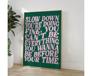 RONGCH Tableau Déco Nature Impression De Paroles De Chansons Art Mural Musique Disco Pop Années 70 Impression De Lettres Affiche Murale Décoration Peinture sur Toile sans Cadre(Ré,20x30cm)