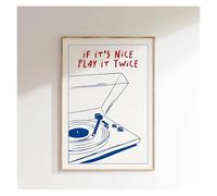 RONGCH Tableau Déco Nature Musique Moderne Jouer Deux Fois Rétro Mur Art Imprime Toile Peinture Affiche pour Salon Décor À La Maison Photo(50x70cm)
