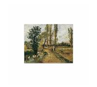 RONGCH Tableau Déco Nature Paysage De Champ De Campagne, Style Vintage, Peinture Imprimée sur Toile, Salon, Salle À Manger, Chambre D'entrée, Décoration De La Maison(Une,30x40cm)