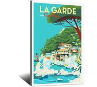 RONGCHENG La Garde Var Bay Affiche de voyage vintage sur toile Décoration murale pour la maison Poster Impression Peinture Cadeau