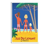 RONGCHENG Levant Island France Affiche de voyage vintage sur toile Art Home Room Décoration murale Poster Peinture Cadeau