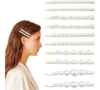 Rongchenghao Lot de 10 perles décoratives, accessoires de cheveux tendance, adaptés pour les filles, les fêtes, les anniversaires, les pinces à cheveux de mariée, adaptées aux femmes