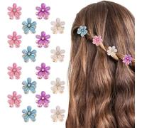 Rongchenghao Lot de 16 pinces à cheveux en forme de fleur - En forme de pétale de strass - Accessoires de cheveux tendance - Convient pour les anniversaires et les fêtes de mariage des femmes et des