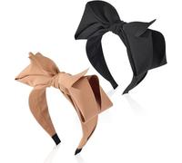 Rongchenghao Lot de 2 pinces à cheveux pour femme avec nœud papillon tendance noir et doré