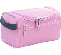 Rongchenghao Trousse de toilette unisexe à suspendre, trousse de toilette de voyage, sac de rangement pour cosmétiques et maquillage, convient pour les essentiels de voyage, avec poignée, rose