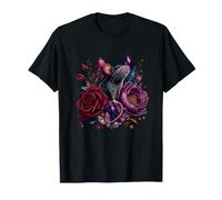 Rongeur enchanté avec Roses et Cristaux Violets T-Shirt