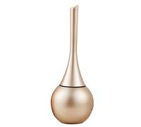 Ronghai Brosse WC moderne et support, base de cuvette en acier inoxydable, poignée en ABS, ensemble de nettoyage amovible (champagne doré)