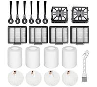 RONGJU Kit d'accessoires de rechange pour aspirateur robot Shark IQ R101AE (RV1001AE), IQ R101 (RV1001), lot de 4 filtres, 6 brosses latérales, 2 filtres et 4 bases prémoteur en mousse et feutre, 4
