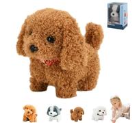 RONGJUEOZ 2025 Nouveau Chien Robot, Chien robotique IA, Mon Chiot Robot réaliste - Marche, aboiement, remuement de la Queue, Qui agit comme Un Vrai Chiot (Brown)