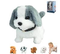 RONGJUEOZ 2025 Nouveau Chien Robot, Chien robotique IA, Mon Chiot Robot réaliste - Marche, aboiement, remuement de la Queue, Qui agit comme Un Vrai Chiot (Gray)