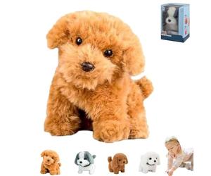 RONGJUEOZ 2025 Nouveau Chien Robot, Chien robotique IA, Mon Chiot Robot réaliste - Marche, aboiement, remuement de la Queue, Qui agit comme Un Vrai Chiot (Brown A)