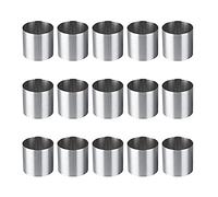 RONGKUN Lot de 15 anneaux en mousse Ronds en acier inoxydable biscuit emporte, Anneaux à Gâteau en forme de gâteau de cuisine pour pâtisserie, fondant