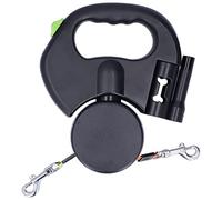 Rongm Laisse de Chien Télescopique Rétractable en Nylon Haute Résistance - Réglable Double pour Animal de Compagnie