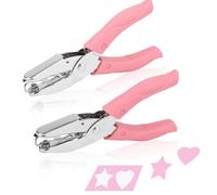 Rongon Paper Hole Puncher Star et coeur Mini Hole Punch Pink Pliant 1/4 pouce outil de punch a trou de trou mignon avec bricolage de bricolage a