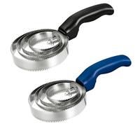 Rongrongago 2 Pièces 4 Anneaux Etrille Double Face Brosse pour Cheval, Peigne Curry Cheval, Brosse à Démangeaisons pour Chevaux, pour Le Changement de Pelage, L'épilation