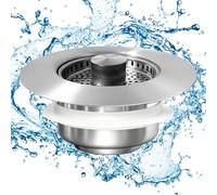 Rongrongago 75-86 mm évier de Cuisine Escamotable Bouchon Evier Cuisine, 3 en 1 Filtre Evier Cuisine, Tappo Lavandino Cucina Fur Aux éviers de Cuisine avec Un Trou de 75-86 mm