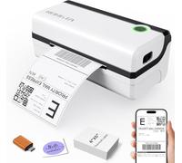 Rongta Imprimante d'étiquettes d'expédition thermique Bluetooth, imprimante d'étiquettes d'expédition sans fil 4 x 6 pour colis, prend en charge Android, iPhone et Windows Mac, largement utilisée pour