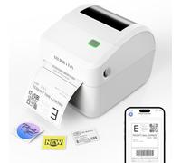 Rongta Imprimante d'étiquettes d'expédition thermique Bluetooth sans fil 4 x 6 pour l'expédition de colis, compatible avec Android, iPhone, largement utilisée pour Amazon, Ebay, Shopify, Etsy (blanc)