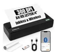 Rongta Imprimante thermique portable pour un usage domestique, petite imprimante thermique Bluetooth 21,6 x 27,9 cm et papier thermique A4, compatible avec Android/iOS et ordinateur portable pour un