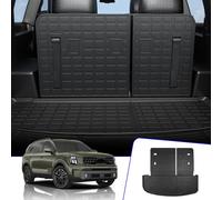 Rongtaod Cargo Mat Compatible with 2020-2025 Kia Telluride Cargo Liner Trunk Mat TPE All Weather Back Seat Cover Protector 2024 Telluride Accessories (Trunk Mat with Backrest Mat)