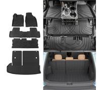 Rongtaod Tapis de Sol pour Toyota Highlander 2014-2019 - Tapis de Coffre - Doublure de Protection Toutes Saisons pour siège arrière - Accessoires Toyota Highlander 2019 (Tapis de Coffre avec Tapis de