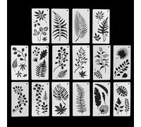 RONGWANGFU Lot de 16 pochoirs réutilisables pour peinture murale, en bois, décoration murale