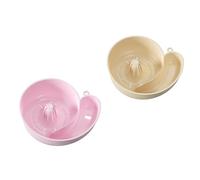 rongweiwang 2Pec, essoreuse à légumes et à salade rotative en forme d'escargot, idéale pour le rangement et la salade, Rose + Blanc Crème, deux
