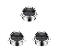 rongweiwang 3 Ensemble de Extracteur Externe Universel à Nez de Taureau Rond, Grille de Ventilation en Acier Inoxydable, Durable et Robuste, résistante intempéries, 100mm, 100mm 3Ensemble