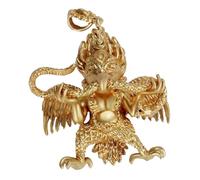 rongweiwang Accessoires religieux et bouddhistes : pendentif Garuda doré, symbole culturel, robuste et durable, idéal pour la création de bijoux et accessoires à faire soi-même.