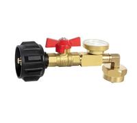 rongweiwang Adaptateur de Remplissage de Propane pour bidon 20 Livres et Bouteille 1 Livre. Valve à Bille avec Sangle. Connecteur Propane Facile.