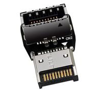 rongweiwang Adaptateur USB 1 en façade de Type E, coudé à 90°, Outil de câblage Efficace pour Les espaces réduits, Pratique et Facile à Utiliser.