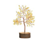 rongweiwang Arbre Artificiel à l'intérieur - Magnifique décoration avec Cristal Naturel Bonsai Stone Bonsai Crystal Tree Décoration de la Maison, Cristal Jaune