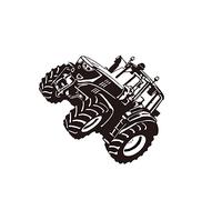 rongweiwang Atmosphère dans n'importe quelle pièce facile à installer vinyle décoration Stickers muraux tracteur camion voiture véhicule autocollant mural PVC, 55x84cmnoir