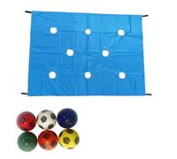 rongweiwang Bâche de pour Grotte, Ensemble de Jeu cohésion d'équipe en Tissu Oxford, Jouet coopératif pour Les Sports Scolaires, améliore la cohésion d'équipe (78 x 57 Pouces), Bleu