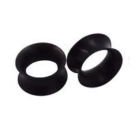rongweiwang Bouchons d'oreille de Tunnel de Chair de Silicone Unisexe pour Une Large Application Facile à Gel de silice Bouchons d'étirement d'oreille de Tunnels de Silicone, Noir 20mm