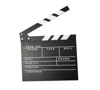rongweiwang Clap de cinéma Professionnel, Facile à Nettoyer et à Utiliser, pour Les cinéphiles et Les collectionneurs, Noir Anglais, 20x20cm
