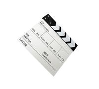 rongweiwang Clap de cinéma Professionnel, Facile à Nettoyer et à Utiliser, pour Les cinéphiles et Les collectionneurs, Blanc Chinois, 20x20cm