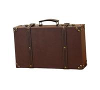 rongweiwang Coffre à bijoux vintage de style rétro classique, pièce maîtresse esthétique pour toute pièce. La valise de style rétro classique est devenue un accessoire de, Brun, S 34 x 8 x 20.5 cm