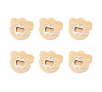 rongweiwang Coffret de 6 pièces, ouvre-bouteille, décapsuleur en acier inoxydable, accessoire magnétique, durable et robuste, pour petits amis grands-pères, acier inoxydable 6.5 * 1.2