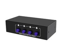 rongweiwang Commutateur AV 4 voies haute performance Pour assurant une expérience visuelle ininterrompue avec des fonctionnalités premium pour consoles de jeux. Adaptateur audio/vidéo 4 voies