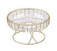 rongweiwang Corbeille à fruits décorative en métal, élégante et pratique pour la table à manger la cuisine. Ses lignes simples et stylées en font un élément de décoration