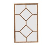 rongweiwang Décoration de chambre minimaliste moderne Imitation miroir mural de fenêtre Ajoute une touche d'élégance Décoration murale Facile à pratique Rustique, Couleur du bois, 26x44cm