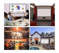 rongweiwang Écran de Projection extérieur HD 16:9 avec Support Portable, léger et Compact, idéal pour Les Films en Plein air, Les salles de conférence et présentations.