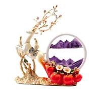 rongweiwang Élégante Sculpture de cerf en Forme de sablier, décoration pour étagères, Bureaux, Peinture sur Sable, etc., Bureaux, Halls d'entrée