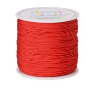 rongweiwang Ensemble de 90 mètres de cordon en nylon tressé Pour aux couleurs vives, idéal pour la création bijoux et le macramé. Doux et lisse, il ne s'accroche pas. Cordon en nylon satiné